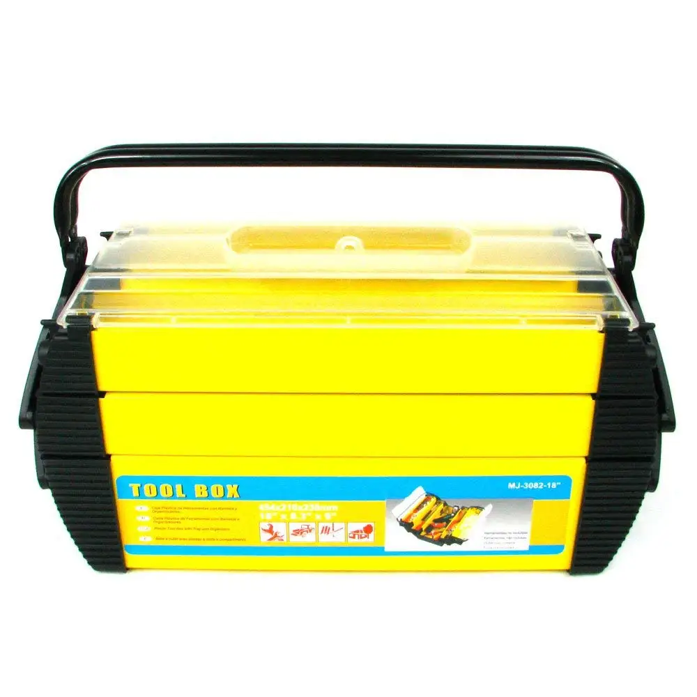 Stalwart 75-3082 Hawk Deluxe Steel and Plastic Tool Box 18 by 80.25 by 80.75-Inch