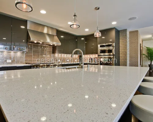 Ice White Mirror Fleck Quartz Stone Countertop Ice White Mirror Fleck Quartz Stone Countertop