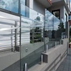 Staircase Deck Fence Building Spigot Tempered Glass Railing
