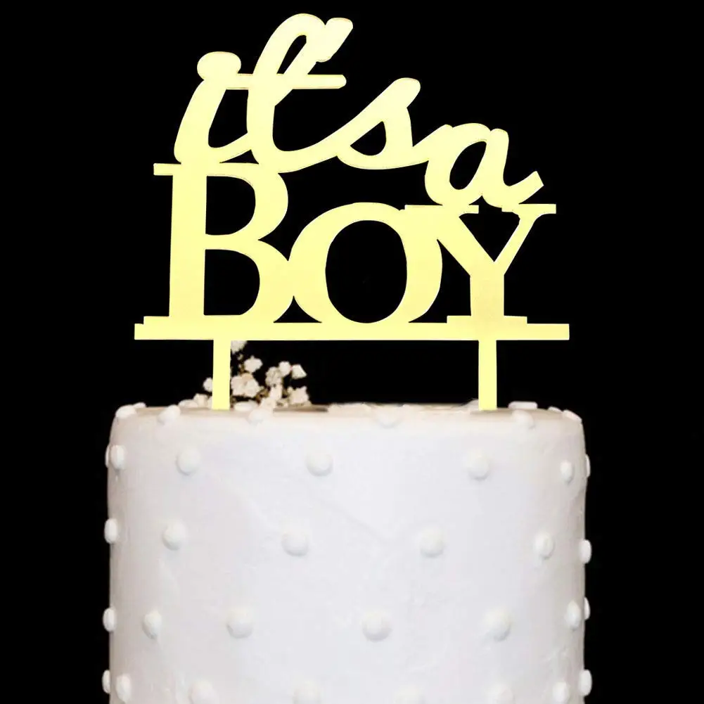 It Is A Boy Cake Topper Baby Shower Cake Topper Acrylic Birthday Cake