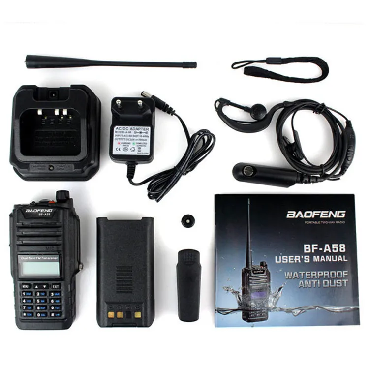 Waterproof walkie talkie IP67 baofeng uv-a58 Anti Dust 2-way Dual Band Radio 136-174/400-480 MHZ 128ch 10w hf transceiver