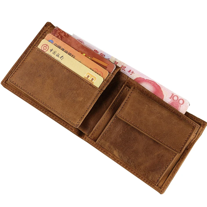 Crazy Horse кожа для мужчин женские кошельки пояса из натуральной кожи держатель для карт Малый сумки и кошельки Оптовая ODM OEM приветствуется