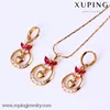 61463 flower jewellery hot new products for 2016 heart shape jewelry sets rose gold plated custom jewelry set