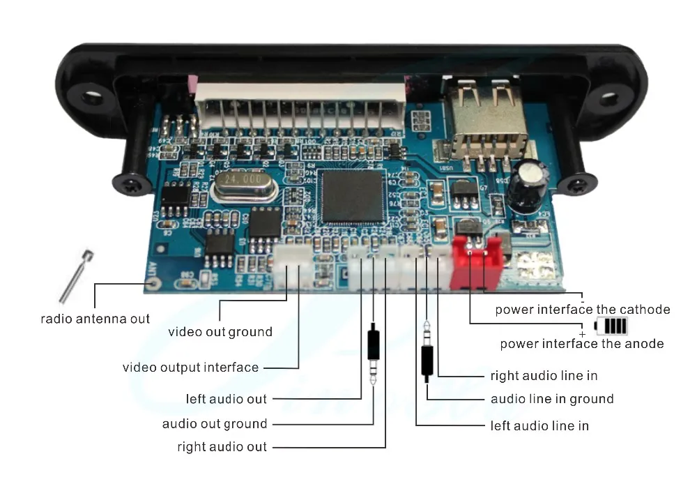 Usb Module Car Mp3 Mp5 Movie Player Video Audio Decoder Board