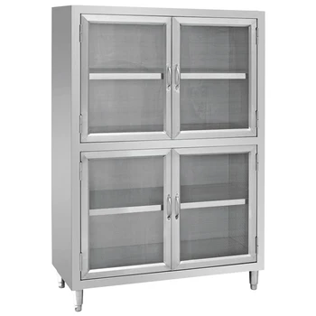 Cosbao Upright Stainless Steel Kitchen Display Storage Cabinet