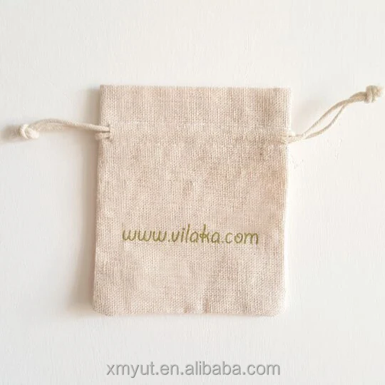 Cheap Small Importer of Jute Shopping Drawstring Bag/jute Pouch or Customized Gift Screen Printing Jewelry Pouch with logo
