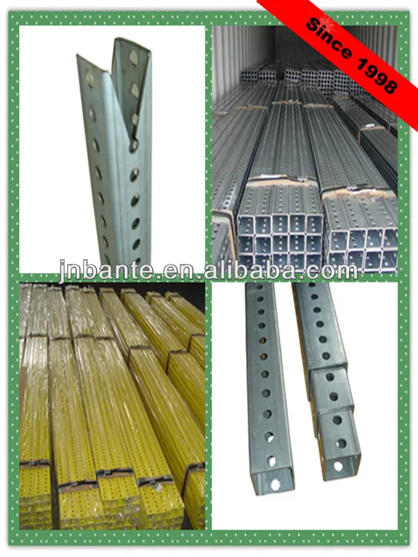 Perforated Galvanized Steel Pole Sign Post12ga For Traffic 2 Inch