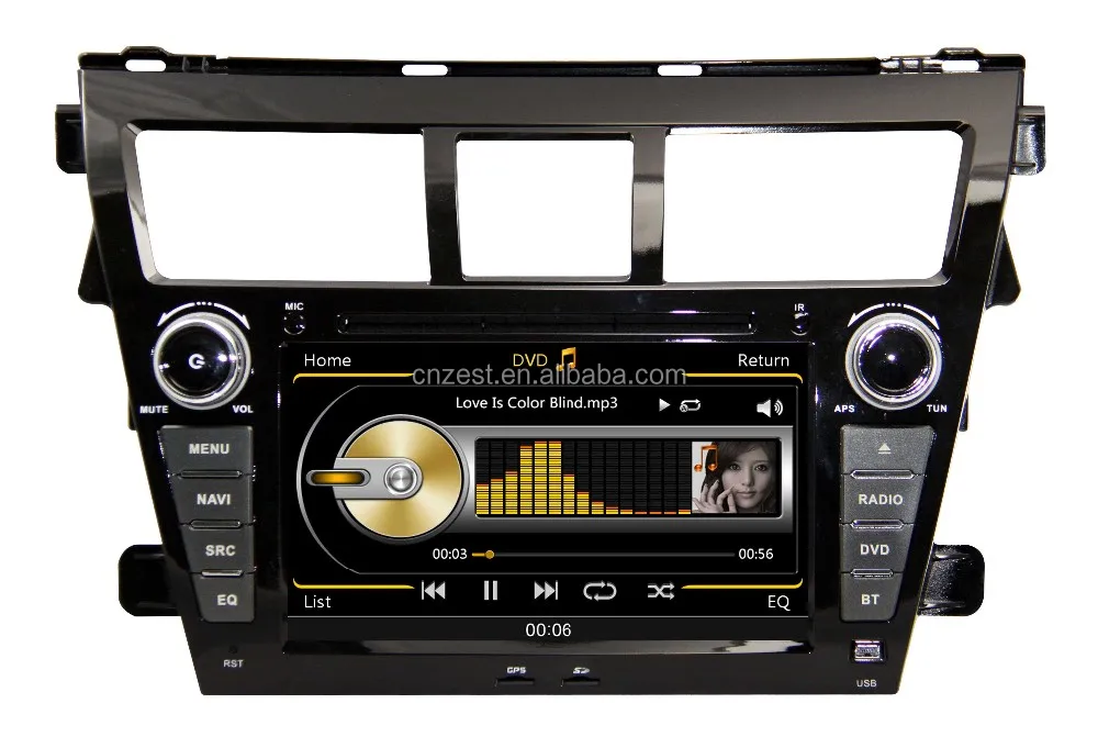 Car Dvd Gps Headrest Monitor For Toyota Vios 2008 2010 2013 2 Din Touch