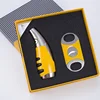 Genesis Yellow Inventory Sale Cigar Cutter Lighter Sets Gift