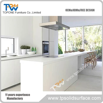 Best Price Of White High Gloss Artificial Marble Kitchen