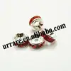 Silver/Red Rhinestone Round Rondelle Spacer Beads for hoop earring