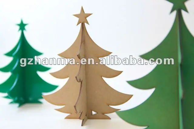 Árvores em MDF e acrílico com recorte a laser