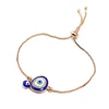 SWTR1567 new fashion gold heart blue evil-eye bracelet charm trendy adjustable bracelet for woman jewelry gift