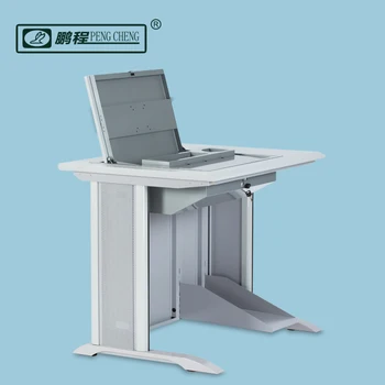 Wood Steel Computer Desk With Flip Up Lcd Holder For One Person