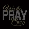 Wake Pray Code Custom Rhinestone Heat Transfer
