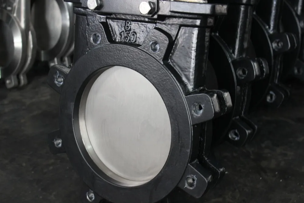 Ansi Cf8m Lug Knife Gate Valve Gear Stainless Steel Class 150 Casting