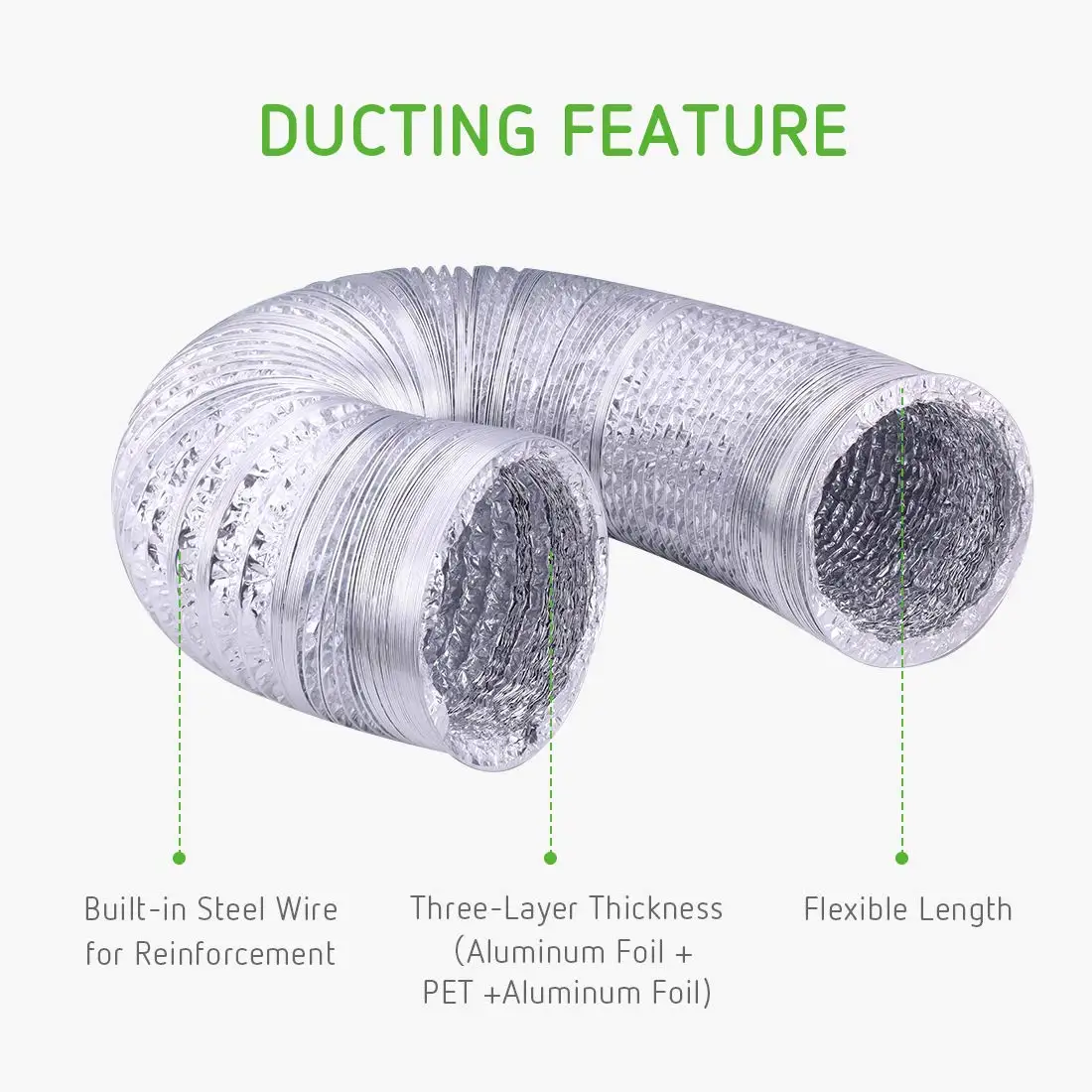 Fire Resistance Stainless Steel Flexible Air Duct For Hvac System - Buy ...