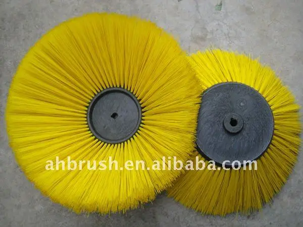 Sanitation Roller Brush Road Sweeper Rotating Cleaning Snow Sweeper Wafer Brush Yellow Sustainable Dust Strip Nylon Sweep Brush