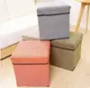 Square foldable storage stool seat box wholesale