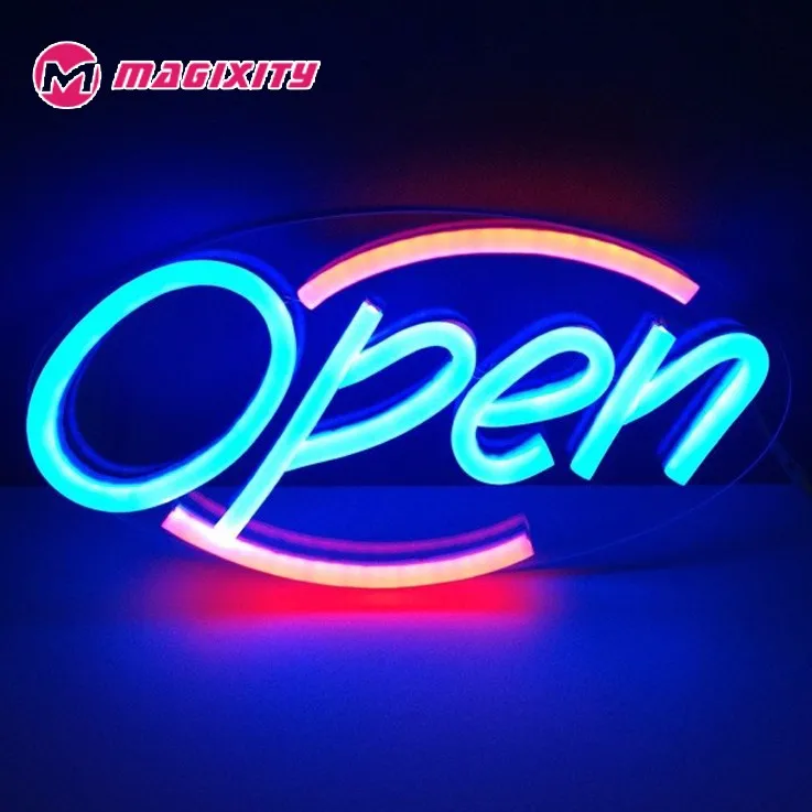 Outdoor Waterproof Hanging Letter Led Neon Sign Bar Open