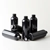 IBELONG Wholesale Empty Round Black PET Plastic Bottle 300ml with plastic screw cap for cosmetic use
