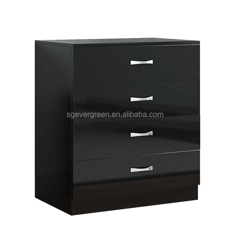 Melamine Wood Black High Gloss Laminate Bedroom Wardrobe Cupboard Buy