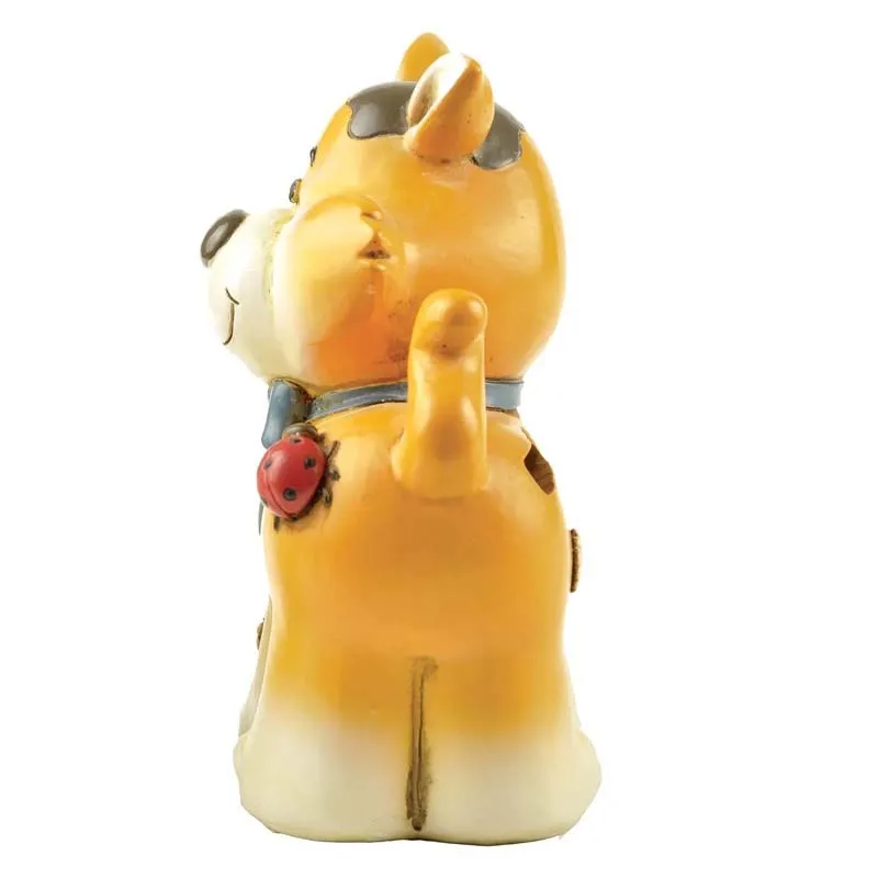 Factory Wholesale Polyresin gifts of cute fox money bank for kids