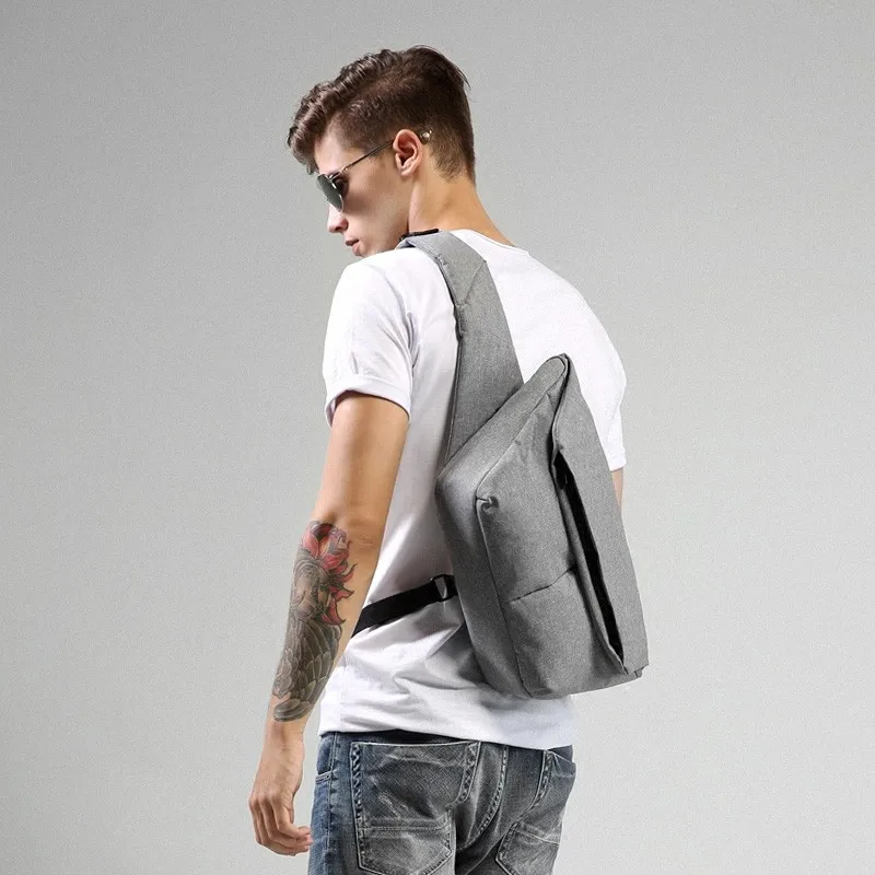 gray man messenger bag