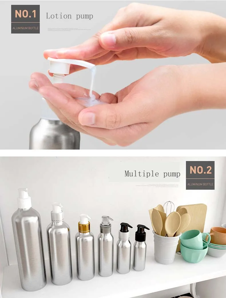 Shampoo Shower Gel Container 30ml Aluminum Lotion Pump Bottle Buy