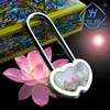 Personalized engraved double heart love lock padlock with gift box for wish lock
