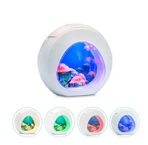 Jalea tanque de peces de acuario de humor de luz de la noche de cambio de Color de la Medusa lámpara de mesa para niños hogar Oficina Decoración lámpara mágica para regalo