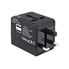 3 Pin Travel Adapter USB Charger Socket with UK US EU AUS All in One for 150+ Countries Wide Range Voltage Acceptable
