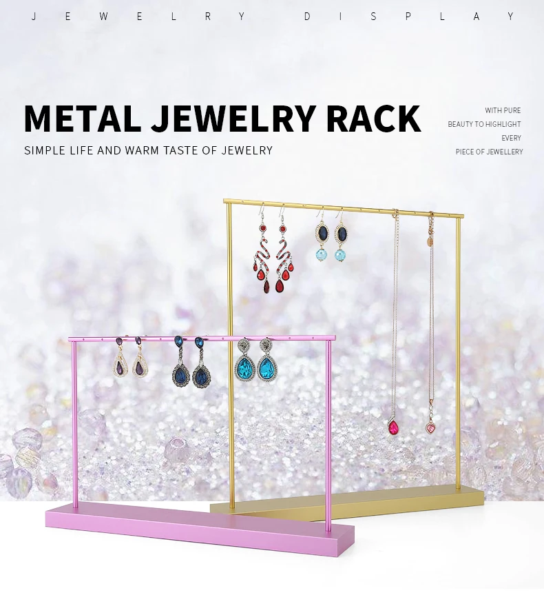 Digu Metal Jewelry Display Rack Earrings Necklace Display Props Windows Jewelry Display Stand