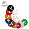 Jiabo custom made funny round shape airplane custom metal luggage tag