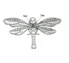 Zinc Alloy Pendant Rhinestone Setting Dragonfly Metal Pendants 71*40mm