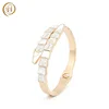 Most Popular Snake Shaped Design Women Cheap Modern Shell And Diamond Bangle Bracelet
