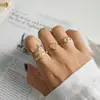 2019 new 925 sterling silver openwork ring letter baby moon-star-shield simple design wild rings for women fashion jewelry gift