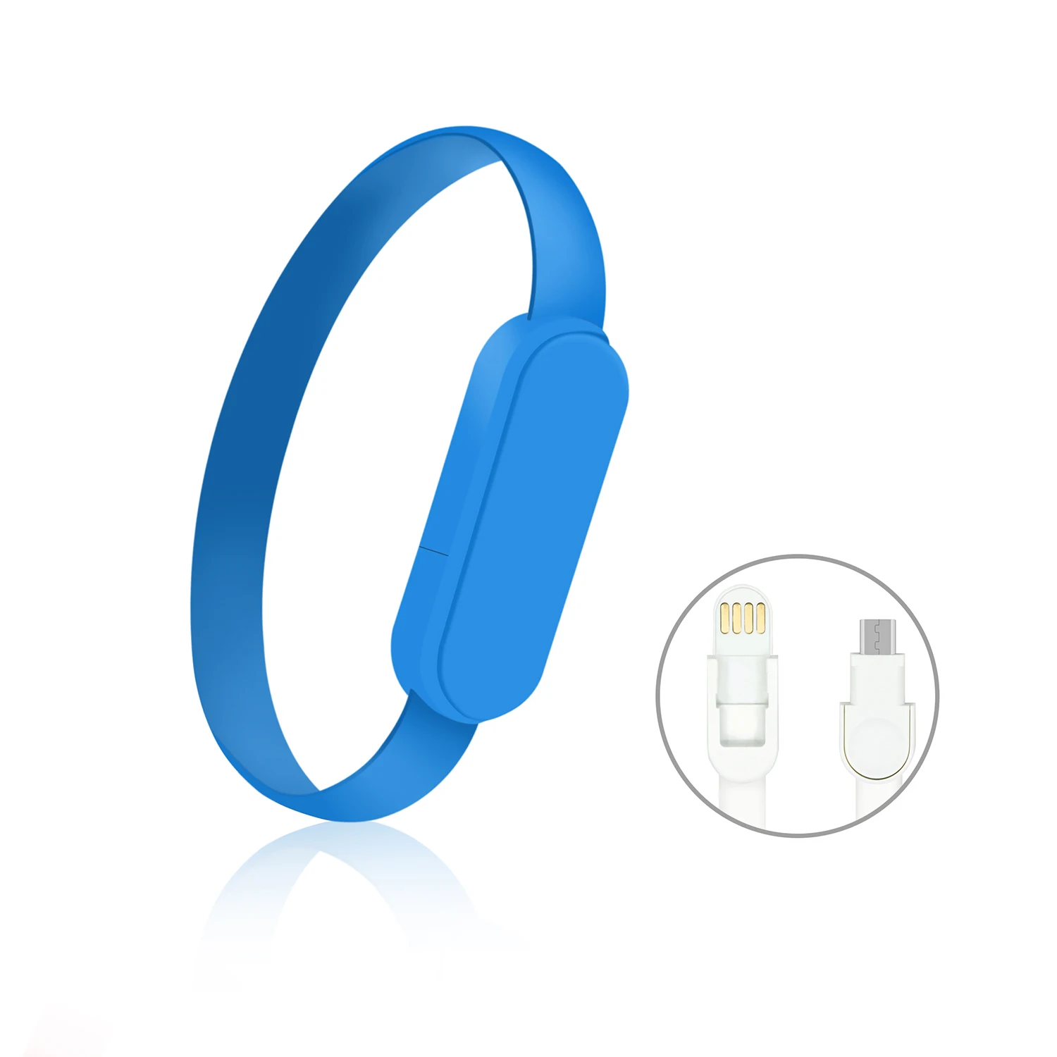 Bracelet Wrist Band USB Charger Charging Data Sync Cable for Android Micro USB and iPhone