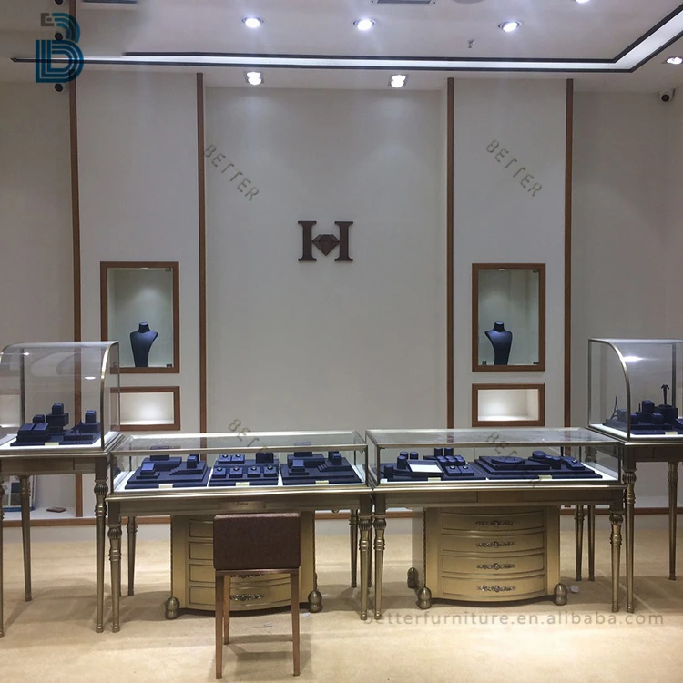 Modern Aluminum Glass Jewelry Display Showcase/lockable Vitrine Display