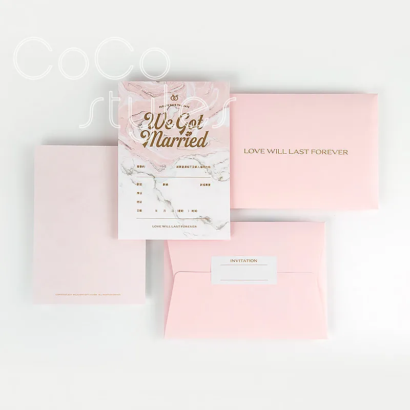 Cocostylesオーダーメイドのベビーピンクゴールド箔大理石の結婚式の招待状とファンタジーの結婚式のためのトレーシング紙の封筒 Buy ゴールドフォイリング大理石結婚式の招待カード ベビーピンク封筒トレーシングペーパー招待状 ファンタジー結婚式の招待カード