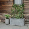 FS03 New design fiberglass rectangular planter cement flower pot plant pots