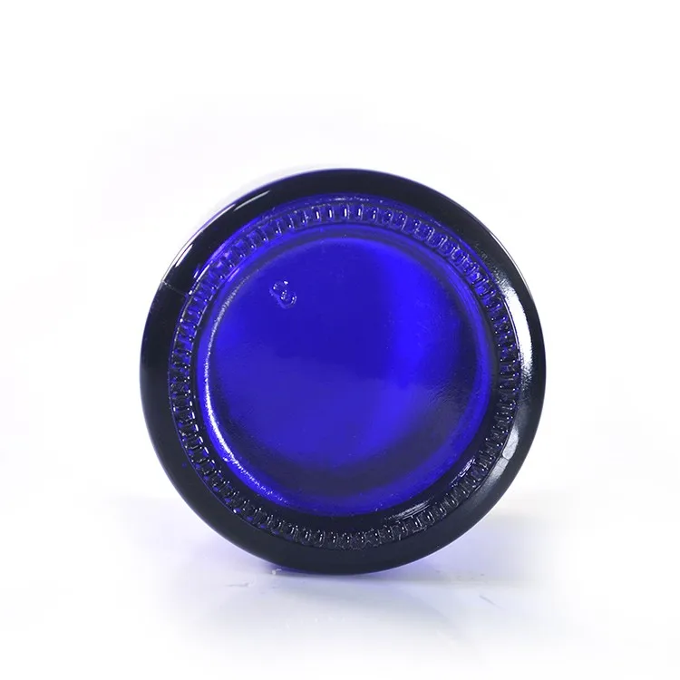 Cobalt Blue Glass 20g 30g 50g Face Cream Cosmetic Jars With Black Aluminium Lid Wholesale - Buy ...