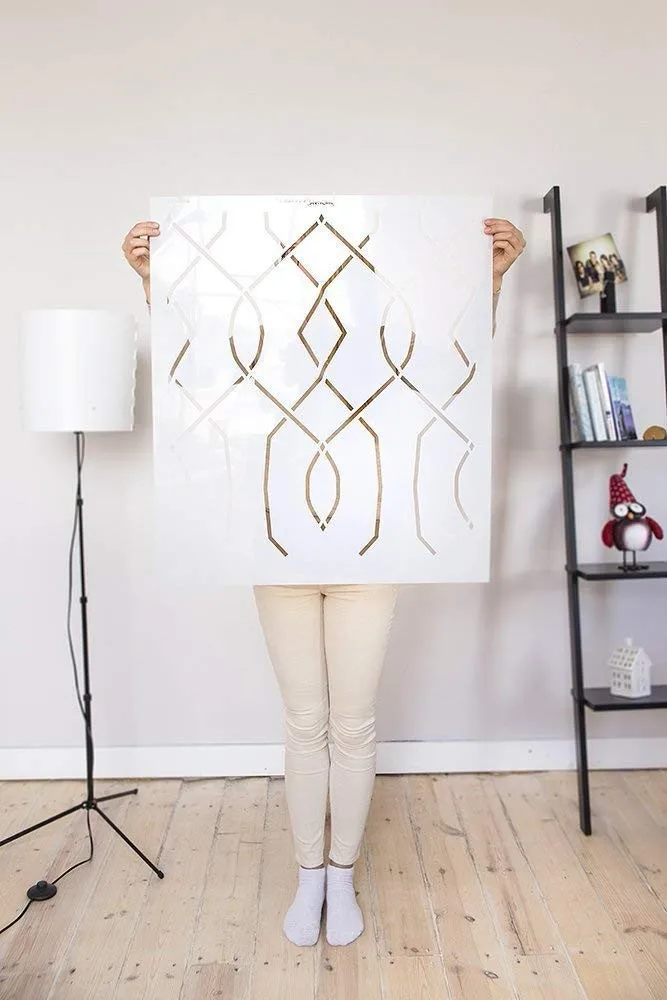 Big Stencil Reusable Plastic Semitransparent Large Size Wall Stencil