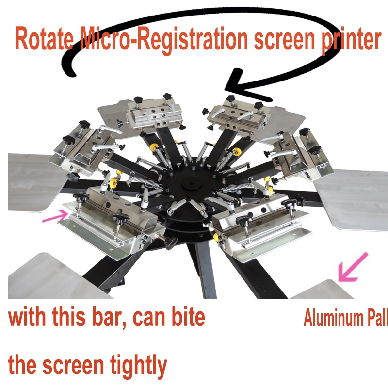Screen Printing Machinery 6 Color And Ns606mr With Aluminum Platten