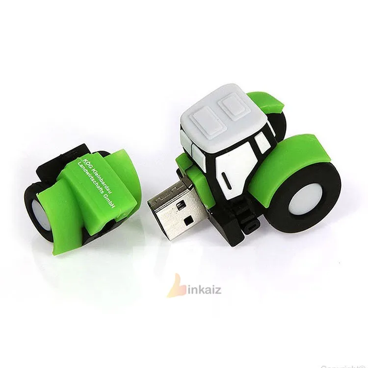 excavator usb stick/custom soft pvc rubber 3D excavator usb flash drive - ANKUX.COM