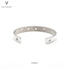 Simple Star Design 925 Sterling Silver Bangle Support OEM / ODM