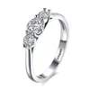Women Luxurious 18K White Gold Plated Cubic Zirconia Infinity Love Solitaire Eternity Ring Engagement Wedding Ring