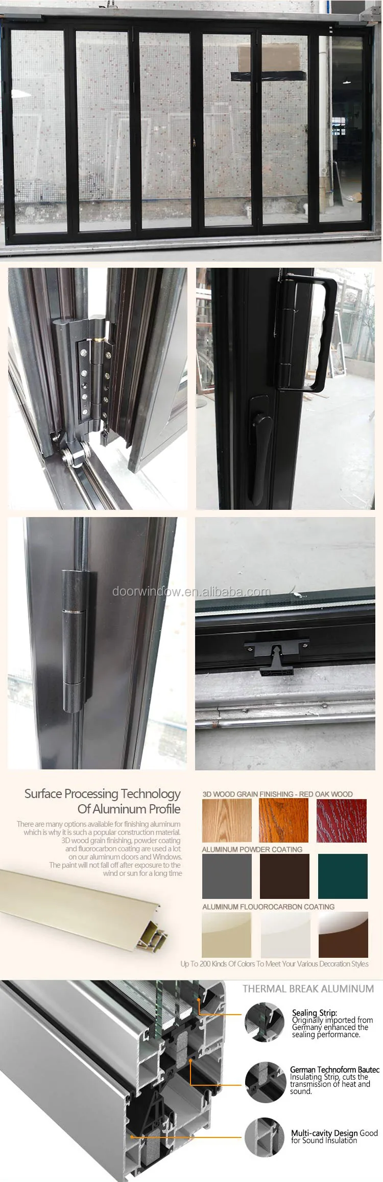 Aluminium b-fold windows and doors jakarta folding door toilet bi