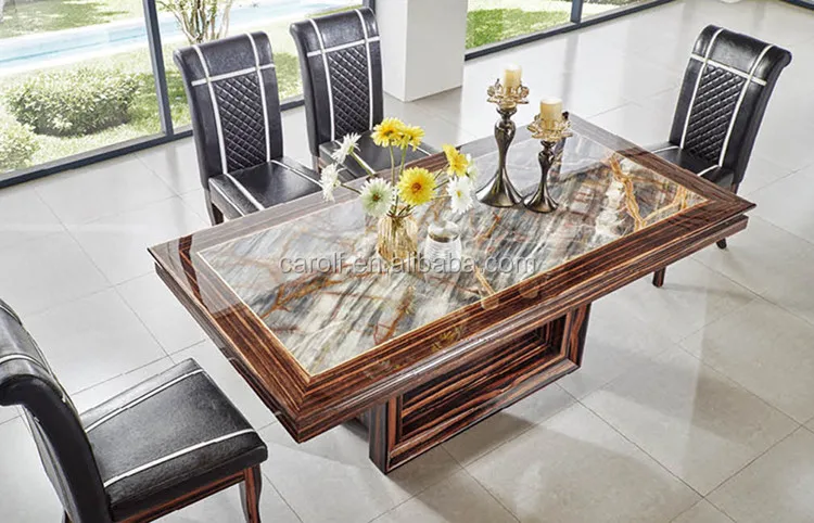 Factory wholesale luxury marble top dining table for living room furniture