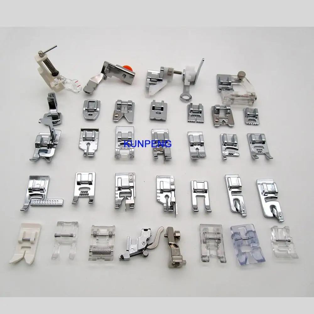 Presser Foot Set 34 Pcs Fit For Domestic Sewing Machines With A Low